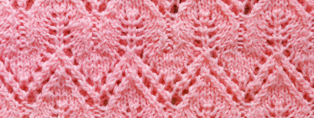 Texture knitted wool fabric for wallpaper and abstract background, pink bright color