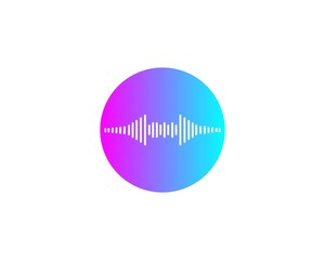 sound wave ilustration logo vector icon template