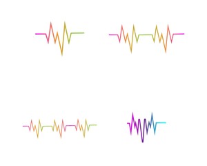 sound wave ilustration logo vector icon template