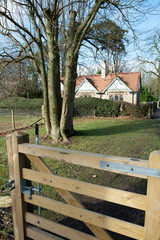 winter landscape country estate england uk