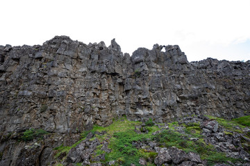 Fototapeta na wymiar Thingvellir National Park, Iceland. North American and Eurasian tectonic plates
