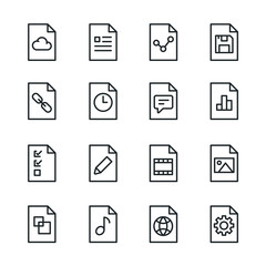 Files - Line Icons Set