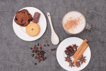 Preparation for the sacrament of morning coffee aromatic coffee.