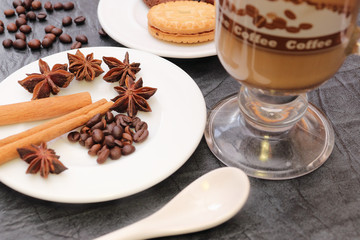 Preparation for the sacrament of morning coffee aromatic coffee.