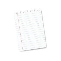 Notepad icon with shadow. Flat style