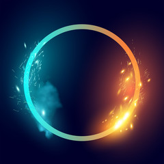 Fire And Ice Abstract Loop Effect