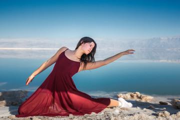 Fototapeta na wymiar Dead sea ballerina