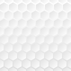 Background of hexagons in gray gradient. Vector illustration