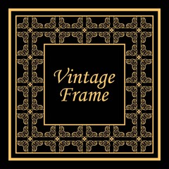 Decorative vintage modern art deco frame and border