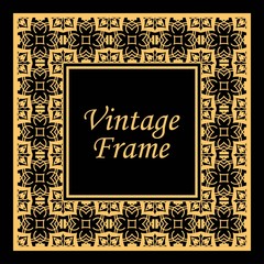 Decorative vintage modern art deco frame and border