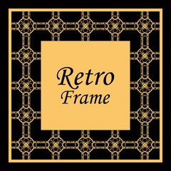 Decorative vintage modern art deco frame and border