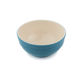 Empty white bowl isolated on white background