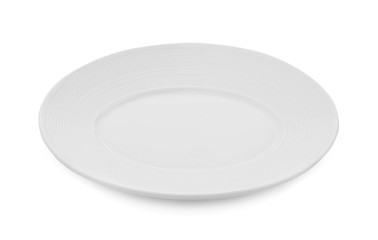 white plate isolated on a white background.