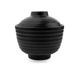 black bowl on white background