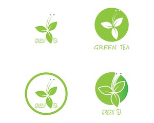tea vector icon logo template