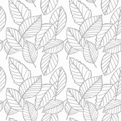 abstract floral seamless pattern with leaves