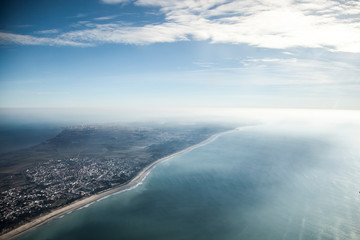 Vue aérienne de la cote de l'ile de ré en France