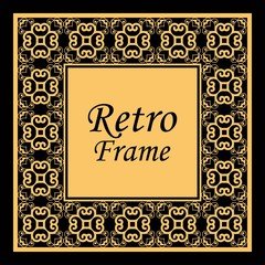 Decorative vintage modern art deco frame and border