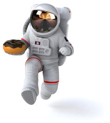 Fun astronaut - 3D Illustration