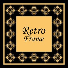 Decorative vintage modern art deco frame and border
