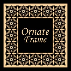 Decorative vintage modern art deco frame and border