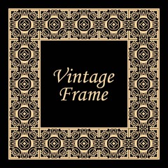 Decorative vintage modern art deco frame and border