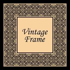 Decorative vintage modern art deco frame and border