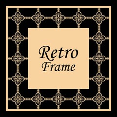 Decorative vintage modern art deco frame and border