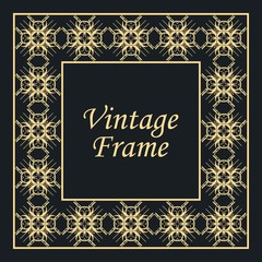 Fototapeta na wymiar Decorative vintage modern art deco frame and border