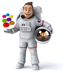 Fun astronaut - 3D Illustration