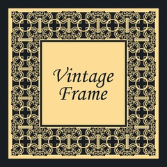 Decorative vintage modern art deco frame and border