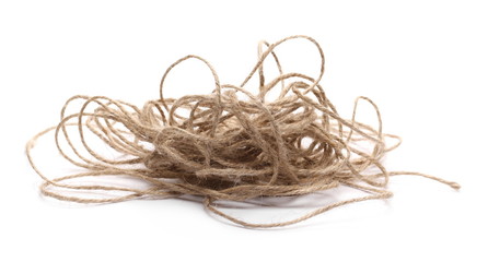 Rope isolated on white background texture