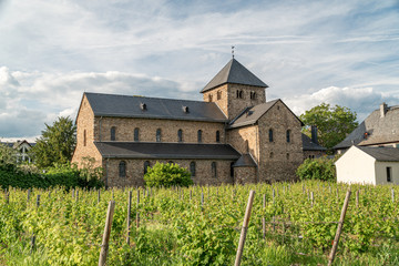 Old German church. Basilica in Oestrich Winkel