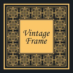 Decorative vintage modern art deco frame and border