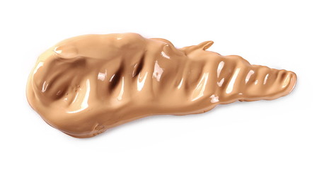 Beauty makeup cream, liquid isolated on white background and texture