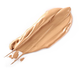 Beauty makeup cream, liquid isolated on white background and texture