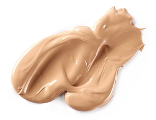 Beauty makeup cream, liquid isolated on white background and texture