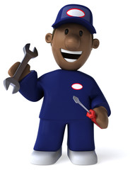 Fun mechanic - 3D Illustration