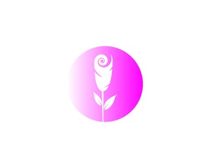 Rose flower Logo Template