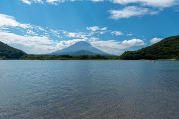 Naklejka na ściany i meble 精進湖からの夏の富士山