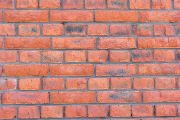Fototapeta premium brick background,red baked brick wall texture