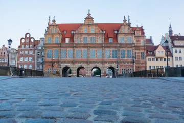 Obraz premium travel photo of old gdansk city, europ architecture 