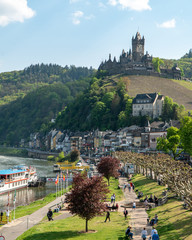 Sunny day at the Mosel valley