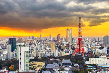 Tokyo, Japan Famous Skyline