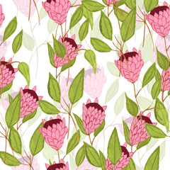 Vector illustration of a seamless floral pattern in spring for Wedding, anniversary, birthday and party. Design for banner, poster, card, invitation and scrapbook vibrant