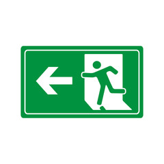 fire exit icon vector design template