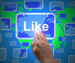Obraz premium Like button concept icon means agreeing or following on social media - 3d illustration