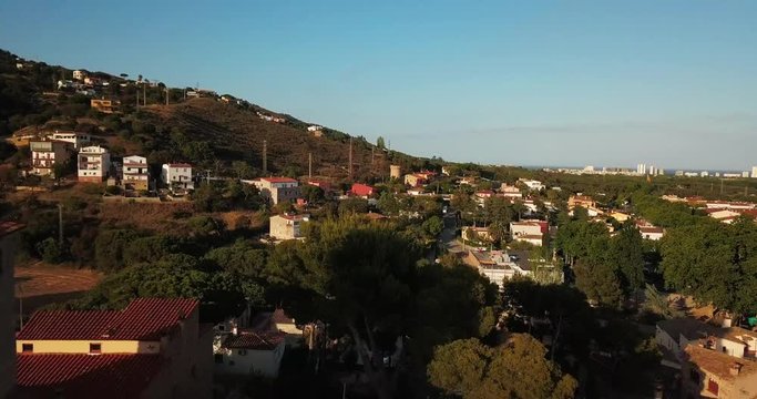 The old Spanish town of Castel de Aro and the Catholic Church