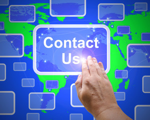 Contact us concept icon means connecting to helpdesk - 3d illustration