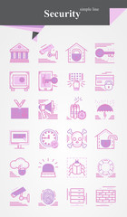 Vector security icon,sign,symbol ,pictogram